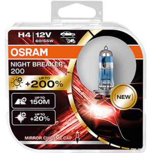 64193NB200-HCB - OSRAM H4 12V NIGHT BREAKER 200 up to 200% Περισσότερο φως 2τμχ - Image 1