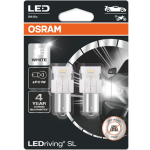 7506DWP-02B - OSRAM P21W LEDriving SL White 6000K 12V Blister 2τμχ - Image 1