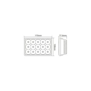 FLED32310 - ΠΡΟΒΟΛΕΑΣ LED LIGHT BAR 144W COMBO 2 ΣΚΑΛΕΣ ένα τεμάχιο - Image 4