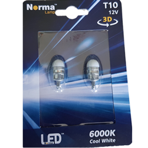 259708 - NORMA Σετ Λάμπες Led 12V T10 W2.1×9,5d 6000K Ψυχρό Λευκό 3D - Image 1